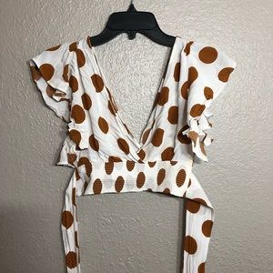 V-neck cropped top size small